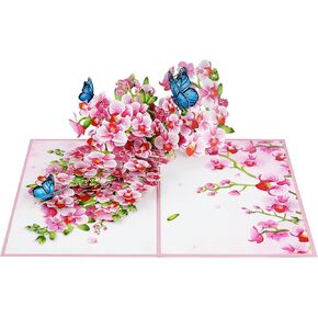 Lilac Blossom Birthday Cards for Women, Pop Up Mothers Day Card, 3D Anniversary, Valentines Day, Pop Up Gifts for Her, Him, Wife, Husband, Sister 6x8in (Lilac Blossom Butterfly) in Kuwait