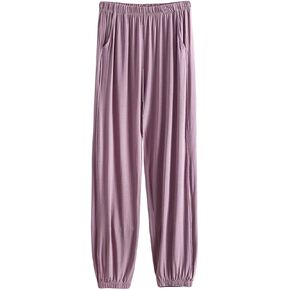 JOFOW Women's Pants Casual Soft Lightweight Lounge Pants Casual Elastic Waist Trendy Bottoms in Saudi Arabia