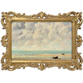 MIDEFINCH Vintage Baroque Wall Art, 3D Embossed Gold Carved Frame with Elegant Swan Couple Print, Romantic Nature Decor for Living Room, Bedroom, Hallway, 10.6" × 13.8" in Saudi Arabia