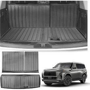 Vanseno Cargo Liner متوافق مع 2019-2024 Infiniti QX80/Nissan Armada Cargo Mat جميع الأحوال الجوية TPE شديدة التحمل لملحقات 2019 2020 2021 2022 2023 2024 Armada/Infiniti QX80 in Kuwait
