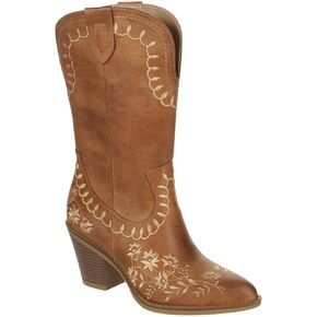 Limelight Kimura - حذاء نسائي طويل من الجلد الصناعي سهل الارتداء لراعية البقر باللون البني، مقاس 10.0 متوسط ​​العرض in Kuwait