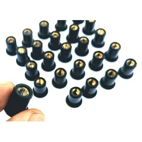 25 قطعة- صواميل مطاطية مع M5 نحاس أصفر 5 مم متري صواميل للدراجات النارية in Kuwait