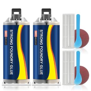 Strong Foundry Glue - High Temperature Resistant Premium Metal Repair Glue, Liquid Welding Filler for Metal Defects & Casting Repairs (85ml, 2 Kits) in Kuwait