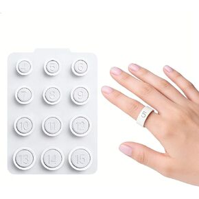 مجموعة مقاسات الخواتم المتوافقة مع Oura Ring 4 - أداة قياس الإصبع الاحترافية للخواتم الذكية، مقاسات 4-15 in Kuwait