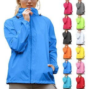 TANGNADE Rain Coats for Women Lightweight Packable Waterproof Rain Jacket with Hood Outdoor Active Portable Windbreaker in Kuwait