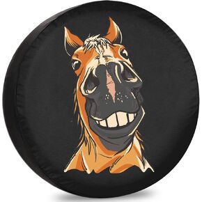 RV غطاء الإطارات الاحتياطية وجه الحصان مضحك مانعة لتسرب الماء والغبار واقية العالمي لمقطورة SUV فان مخيم السفر مقطورة 12 "13" 14 "15" 16 "17 بوصة in Kuwait