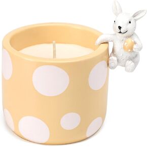 Easter Candles - Cherry Blossom Scented, Purple Polka Dot Candle with Cute Bunny, Easter Gifts for Kids Women Girls, Spring Home Decor in Saudi Arabia