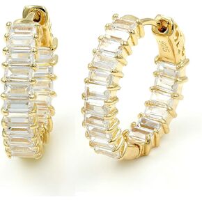 20 ملم مطلية بالذهب عيار 14 قيراط وفضة استرليني عيار 925 داخل وخارج مكعب زركونيا in Kuwait