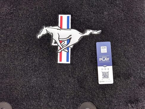 ACC Mats Compatible with 2005-2009 Ford Mustang - 4 PC Black Carpet Floor Mat Set w/Pony Tri-Bar Logo on Front Mats in Kuwait