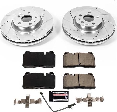 Power Stop K7653 Front Z23 Evolution Sport Brake Upgrade Kit and 1 Front Sensor Wire For Audi Q5 2013-2017 [Model Specific] in Saudi Arabia