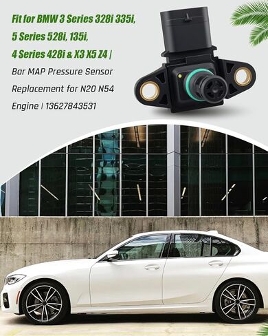 13627843531 Bar Tmap Pressure Sensor Fit for B-MW 228i 320i 328i 428i 528i X1 X3 X4 X5 X6 Replace 5WK96865Z 13628644433 5S13286 TP0016 V20725234 in Kuwait