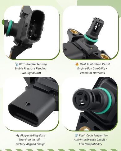 13627843531 Bar Tmap Pressure Sensor Fit for B-MW 228i 320i 328i 428i 528i X1 X3 X4 X5 X6 Replace 5WK96865Z 13628644433 5S13286 TP0016 V20725234 in Kuwait