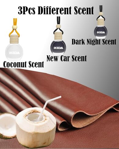 معطر هواء للسيارة، 3 قطع مزيل روائح السيارة برائحة طبيعية تدوم طويلاً، ديكور معلق للسيارات يعمل بالطاقة للمنزل والسيارات والنساء والرجال in Kuwait