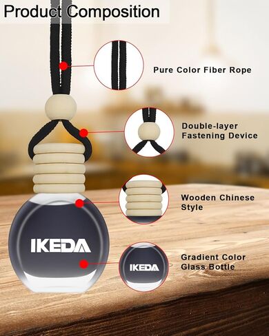 معطر هواء للسيارة، 3 قطع مزيل روائح السيارة برائحة طبيعية تدوم طويلاً، ديكور معلق للسيارات يعمل بالطاقة للمنزل والسيارات والنساء والرجال in Kuwait