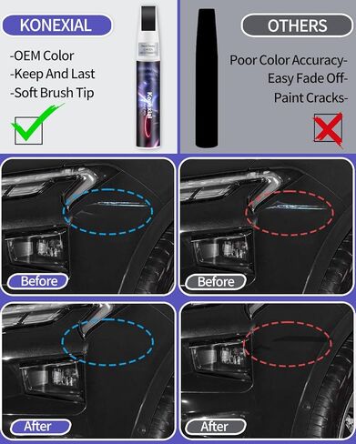 خشب الأبنوس الأسود (UA/UD/M6373/M6877) طلاء لمس متوافق مع فورد، مزيل خدوش السيارة الفاخر للخدوش العميقة، قلم طلاء السيارة لإصلاح الخدوش طلاء مزدوج في واحد in Kuwait