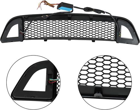 Front Bumper Upper Grille Replacement for Mustang 2013 2014 Replacement for 02HGL1211ABK in Kuwait