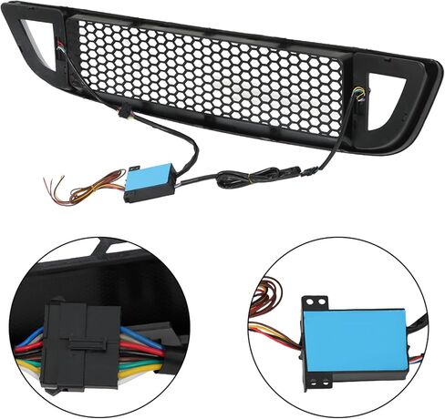 Front Bumper Upper Grille Replacement for Mustang 2013 2014 Replacement for 02HGL1211ABK in Kuwait