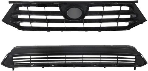 11PC Bumper Grille+Fog Light Fit For T0y0ta Highlander 2011 2012 2013 Upper+Lower Grill Fog lamp Retainer Bracket in Kuwait