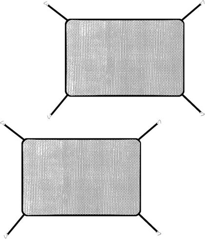2 PCS Car Grille Protection Net, High-Density Car Tank Front Radiator Guard Mesh with Hook, 29.5" x 43.3" Dustproof Engine Filter Net, Universal for Most Cars in Kuwait
