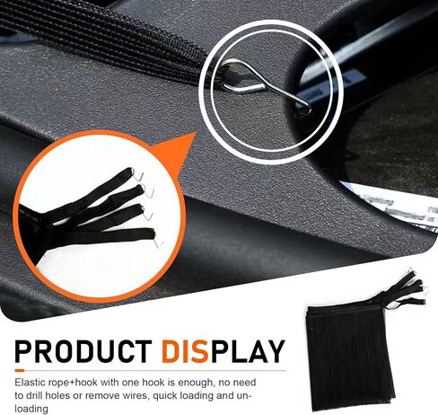 2 PCS Car Grille Protection Net, High-Density Car Tank Front Radiator Guard Mesh with Hook, 29.5" x 43.3" Dustproof Engine Filter Net, Universal for Most Cars in Kuwait