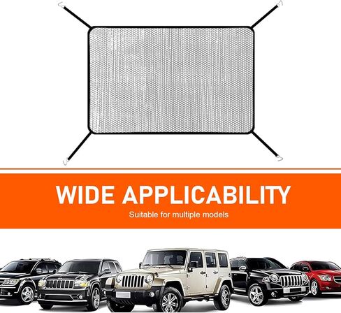 2 PCS Car Grille Protection Net, High-Density Car Tank Front Radiator Guard Mesh with Hook, 29.5" x 43.3" Dustproof Engine Filter Net, Universal for Most Cars in Kuwait
