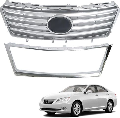 Bewild المصد الأمامي العلوي للشواية ومجموعة حواف صب الكروم مناسبة لـ 2010 2011 2012 Lexus ES350 5311133350، 5311233080، LX1200130، LX1210103 in Kuwait