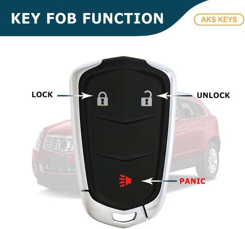 Replacement for Cadillac Key Fob 3 Buttons That Use FCC HYQ2AB and Part Number 13598525 / 13580797 - 315 MHz Compatible with 2015 2016 SRX (2) in Saudi Arabia