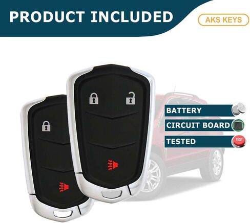 Replacement for Cadillac Key Fob 3 Buttons That Use FCC HYQ2AB and Part Number 13598525 / 13580797 - 315 MHz Compatible with 2015 2016 SRX (2) in Saudi Arabia