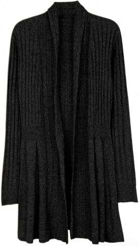 Long Draped Ribbed Peplum Cardigans for Women 2025, Open Front Long Sleeve Knit Sweater, Fall Sweaters for Women Trendy in Saudi Arabia