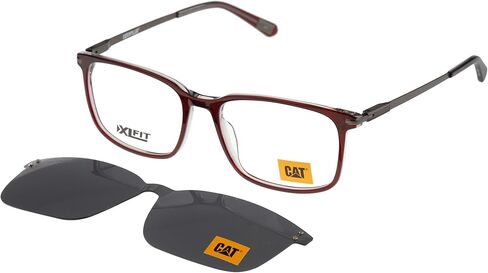 إطار نظارة مستطيل للرجال من CAT CTSC 0020 مزود بمشبك مغناطيسي مستقطب للشمس، 58 مم، مقاس XL in Saudi Arabia