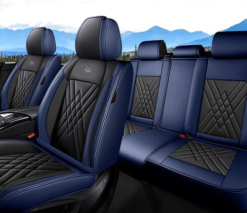 Seat Covers Full Set Fit for Kia Soul 2010-2026, Full Coverage Waterproof Leather Seat Cover for Car, Non-Slip Car Seat Cushion (Black&Red) in Saudi Arabia