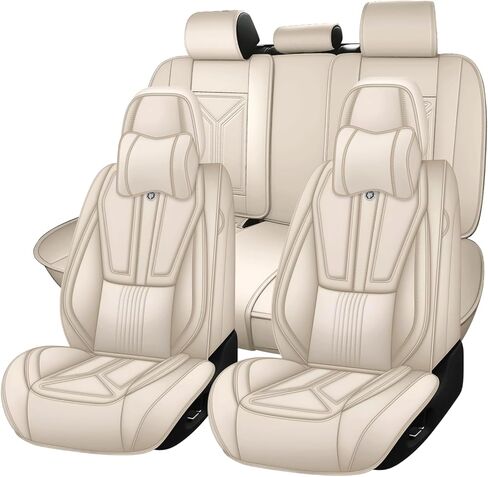 Arazi Car Seat Covers Full Set for BMW X1 2013-2026, Nappa Leather Seat Cover Full Coverage Waterproof Seat Protectors (Black&Blue,5 Seats Standard) in Saudi Arabia
