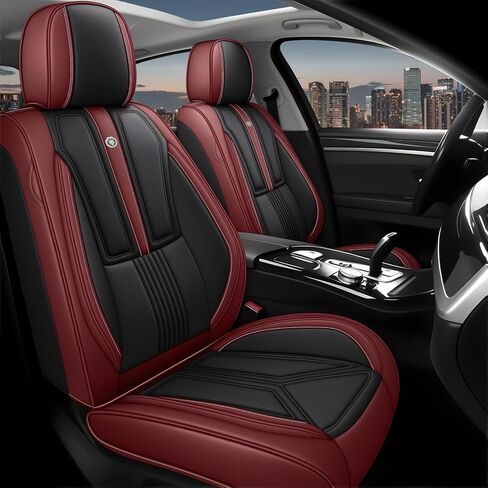 Arazi Car Seat Covers Full Set for BMW X1 2013-2026, Nappa Leather Seat Cover Full Coverage Waterproof Seat Protectors (Black&Blue,5 Seats Standard) in Saudi Arabia