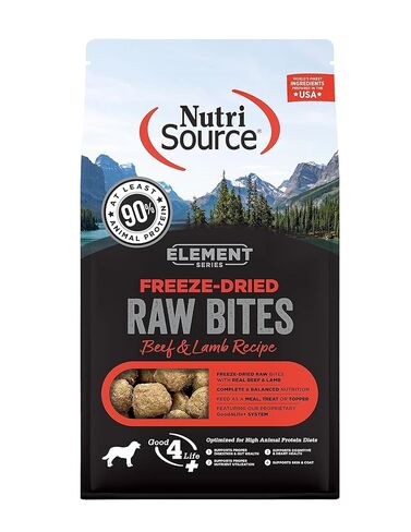 NutriSource Element Series قطع الدجاج والبط النيئة المجففة بالتجميد، 2.5 أونصة (عبوة من قطعة واحدة) in Saudi Arabia