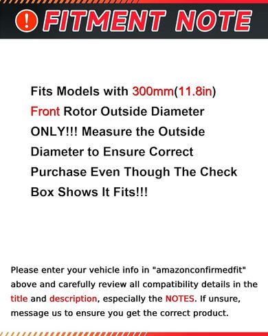 Front Brake Kit 11.8 in Disc Rotors Compatible with 2011-2015 Hyundai Sonata, 2011-2016 Kia Optima, 11.8 inch Disc Brake Rotors Automotive Replacement Rotors and Ceramic Brakes Pads in Saudi Arabia