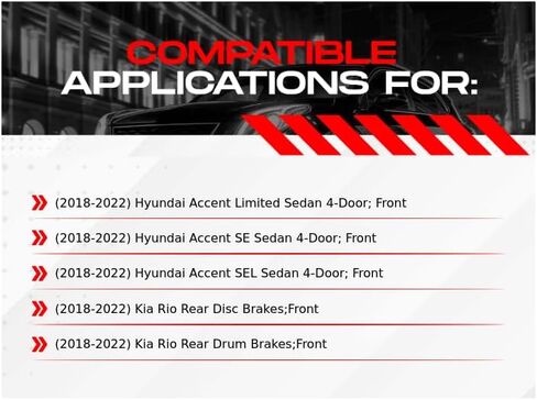 R1 Concepts Front Brake Kit For 2018-2022 Hyundai Accent, 2018-2023 Kia Rio| Blank Brake Rotors| Optimum OEP Brake Pads and Rotors Kit| Hardware included in Saudi Arabia