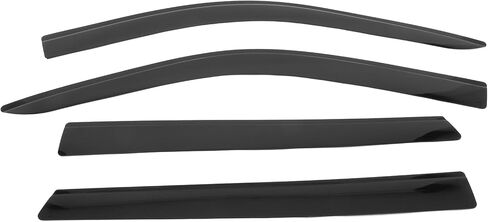 IKON MOTORSPORTS Tape on Low Profile Window Visors, Compatible with 2018-2025 Ford Expedition & Lincoln Navigator, Acrylic Smoke/Tinted Rain Guards, Side Window Wind Deflectors 4PCS in Saudi Arabia