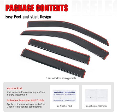 IKON MOTORSPORTS in Channel Window Visors Compatible with 2018-2025 Ford Expedition & Lincoln Navigator, Slim Style Acrylic Smoke Rain Guards, Side Window Wind Deflectors 4PCS in Saudi Arabia