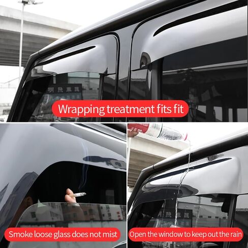 Car Side Window Vent Visor Deflectors Rain Guards 4-Piece Set for Mercedes Benz G-Class W464 G63 AMG G550 G500 2019-2026 Car Accessories in Saudi Arabia