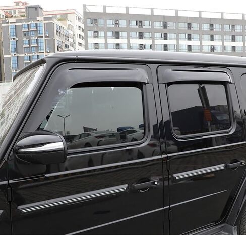 Car Side Window Vent Visor Deflectors Rain Guards 4-Piece Set for Mercedes Benz G-Class W464 G63 AMG G550 G500 2019-2026 Car Accessories in Saudi Arabia