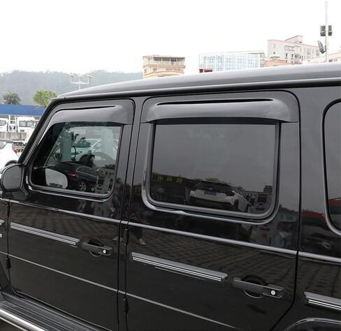 Car Side Window Vent Visor Deflectors Rain Guards 4-Piece Set for Mercedes Benz G-Class W464 G63 AMG G550 G500 2019-2026 Car Accessories in Saudi Arabia