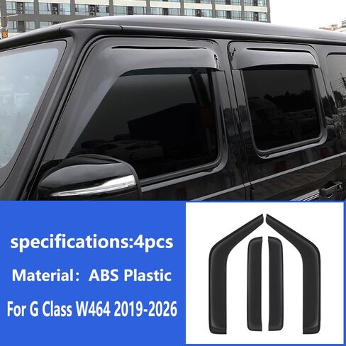 Car Side Window Vent Visor Deflectors Rain Guards 4-Piece Set for Mercedes Benz G-Class W464 G63 AMG G550 G500 2019-2026 Car Accessories in Saudi Arabia