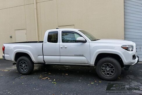 Fits All 2016-2023 Toyota Tacoma Access Cab Models | EOS Visors in-Channel Style Smoke Tinted Side Vents Window Deflectors Rain Guards in Saudi Arabia