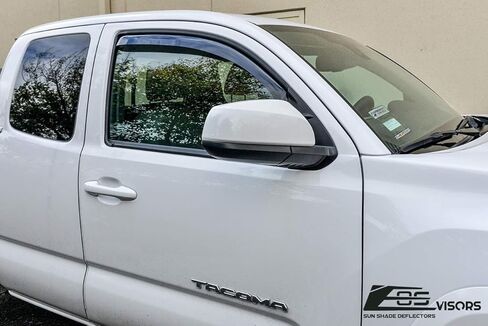 Fits All 2016-2023 Toyota Tacoma Access Cab Models | EOS Visors in-Channel Style Smoke Tinted Side Vents Window Deflectors Rain Guards in Saudi Arabia