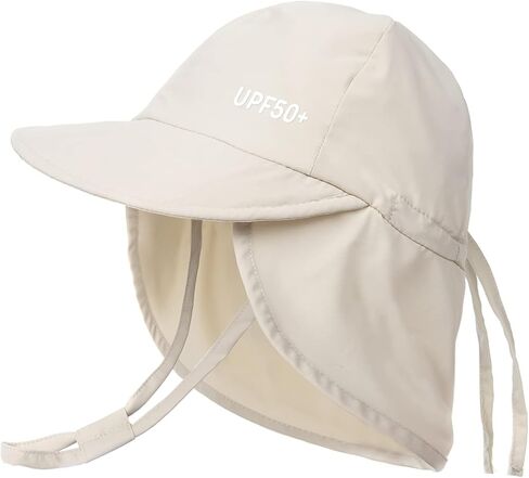FURTALK Baby Sun Hat UPF 50+ Adjustable Baby Boys Girls Quick Drying Summer Beach Hat with Neck Flap for Traveling Swim Hat in Kuwait