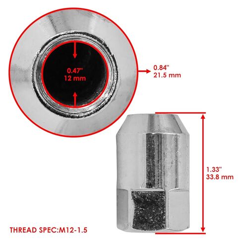 Caltric Front & Rear Wheel Lug Nuts & Bolts Compatible with Polaris RZR XP 1000 / RZR XP 4 1000 2014-2021 / General 1000 2016-2022 in Kuwait