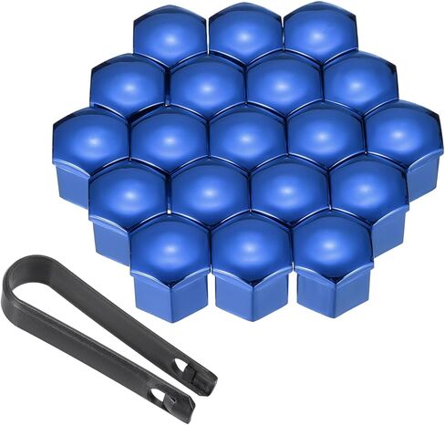 PATIKIL 19mm Wheel Lug Nut Cover Bolt Caps, 20 Pack Universal Car Tire Nut Cover with Tongs for Various Cars Trucks SUV ATV RVs, Purple in Saudi Arabia