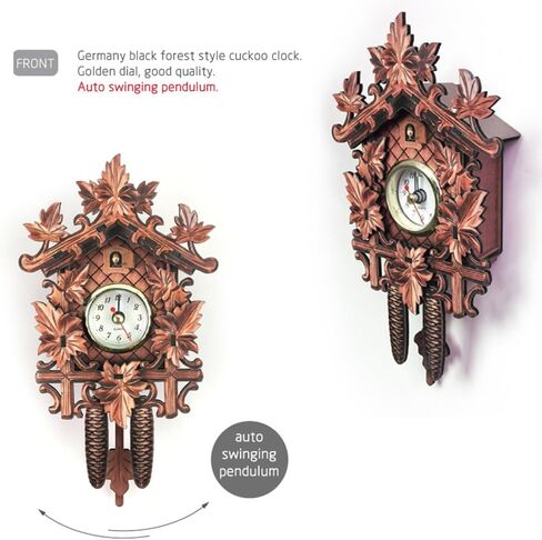 Wood Wall Clock,Cuckoo Wall Clock Bird Wood ing Decorations for Home Cafe Restaurant Art Vintage Chic Swing Living Room Style 3 in Kuwait