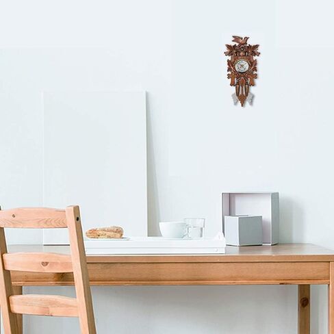 Wood Wall Clock,Cuckoo Wall Clock Bird Wood ing Decorations for Home Cafe Restaurant Art Vintage Chic Swing Living Room Style 3 in Kuwait