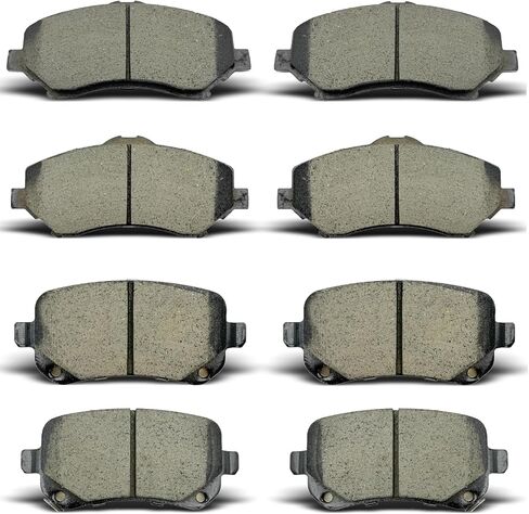 8 قطع من وسادات الفرامل متوافقة مع 2008-2012 كرايسلر تاون آند كانتري، 2008-2012 دودج جراند كارافان، 2009-2013 دودج جورني، 2012 رام C/V، 2009-2012 فولكس فاجن روتان in Kuwait